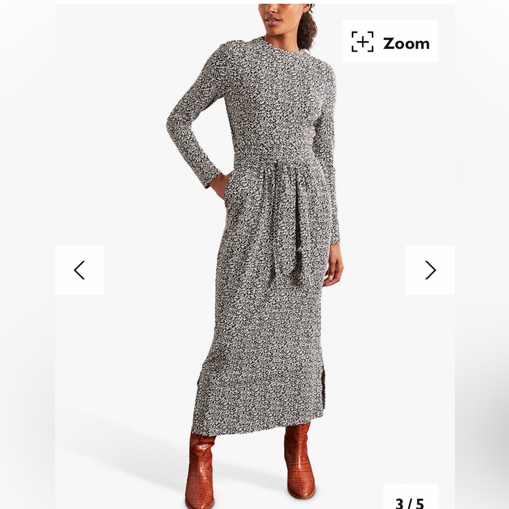 Boden •14R• Cara Long-Sleeve Tie-Waist Dress